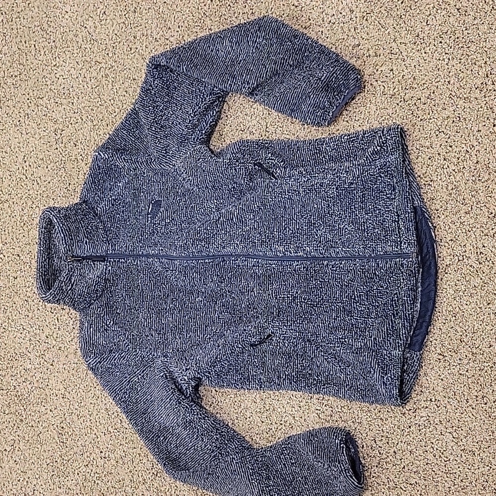 The North Face High Pile Fleece Jacket Light Coat Navey Blue Heather Small